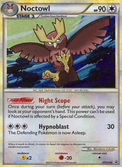 HGSS Black Star Promos Noctowl Pokémon card